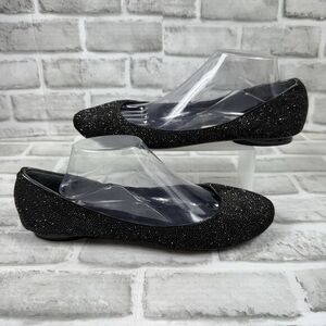 Nine West Women's Size 11 Black Rhinestone Embellished Flats Shoes